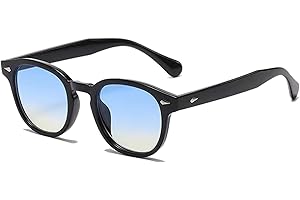 LHSDMOAT Occhiali da sole sportivi vintage anni '70 rotondi UV400 in stile Depp per uomo e donna, occhiali da sole colorati per la guida e i viaggi