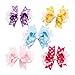10pc White Dot Boutique Windmill Style Hair Bows Girls Baby Alligator Clip Grosgrain Ribbon Headbands