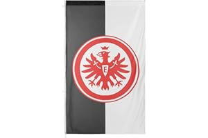 Eintracht Frankfurt Hissfahne Logo weiss/schwarz 100 x 150 cm, Hochformat