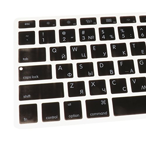 MagiDeal Weiche Silikon Tastaturschutz (QWERTY+Russisch) Für 13-Zoll MacBook Pro / Air – Schwarz - 7
