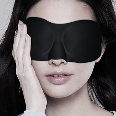 Breett Masque des Yeux Sommeil et bouchon d'oreille kit 4pcs Breett Masque des Yeux pour Dormir Ultra-Douce Mousse à Mémoire, Lavable, 100% Occultation de La Lumière en Fournissant Sensation de Massage, Anti-lumière, anti-fatigue, Rélaxation, Lanièr…