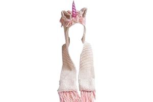 eBoutik - Oversized Knitted Winter Hat Scarf Pocket Hooded Knitting - Perfect for Boys and Girls to Keep Wrapped up Warm