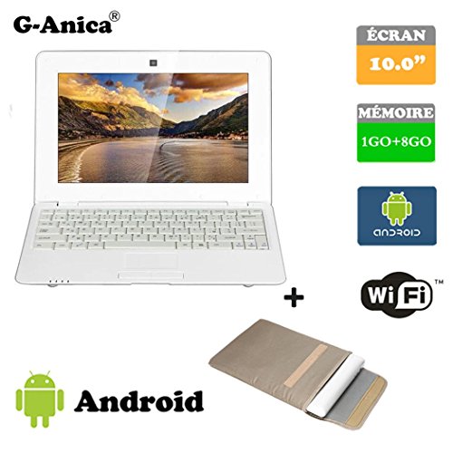 Tablet, Notebook, Netbook, Android 4.2, HDMI, Screen 10 Inch WiFi SD MMC + Laptop Bag white White 10.1 pouces