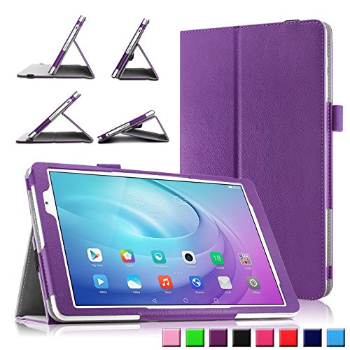 HuaWei MediaPad T2 10.0 Pro Hülle, Infiland Slim Fit Folio PU-lederne dünne Kunstleder Schutzhülle Cover Tasche für Huawei MediaPad T2 10.0 Pro 25,7 cm (10,1 Zoll) IPS Tablet PC(Lila)
