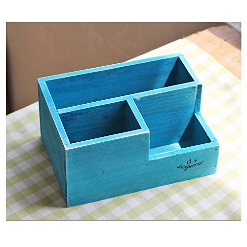 jecxep de madera jardín maceta ventana caja macetero maceta Cama de flores plantas suculentas, azul