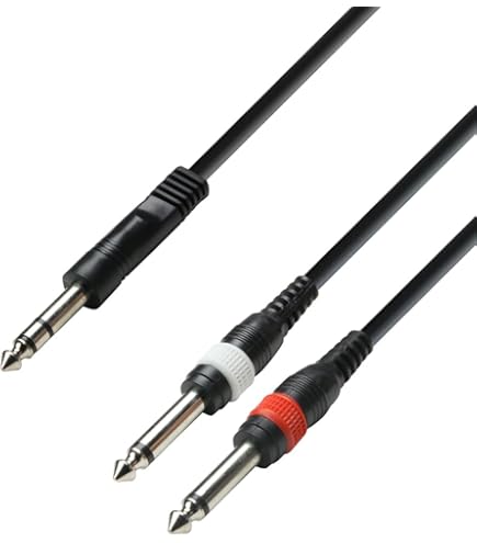 Câble D'insertion Pro Line 1,5m GEWA - Jack 6,3 Mm Stéréo Vers 2 XLR (mâle Et Femelle), Pour Sono, Studio