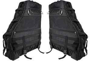 lembrd Organizador para maletero de coche – 4 puertas Trunk multifunción, barra antivuelco, bolsa de almacenamiento para Jeep Wrangler