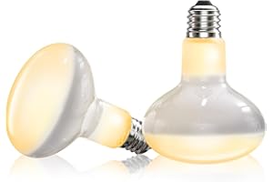 GlowUp Bombillas Calefactoras 100 W para Reptiles, Lámpara de Calor E27 para Terrarios, Pack de 2 Bombillas Regulables de Calor para Tortugas, Lagartos, Serpientes y Pollos