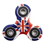 Transwon Spinner Fidget Jouet Tri Fidget Hand Spinner Pour Adultes Enfant Roulement Haute Vitesse Tourne - GB Drapeau