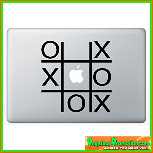 High-Quality "TIC TAC TOE" Sticker for Macbook 60 Colours to Choose from Air 11 13 Macbook Case 13 "15" 17 "inch Apple Notebook Sticker Without Background Tattoo PEGATINA Apple MAC Decal Skin Sticker