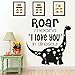 Produktbild Roar Means I Love You in Dinosaur Kinderzimmer Wandtattoo Aufkleber Kinder Wand Wandbild Vinyl Love Wand Aufkleber Aufkleber Kinder Zimmer Art Decor, Vinyl, schwarz, 33"hx32"w