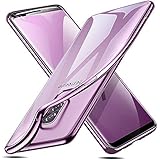 Samsung Galaxy S9 Plus S9+ Hülle, ESR Transparent Weiche Silikon [1.2mm Ultradünnen] Flexibel Bumper Handyhülle Durchsichtig TPU Kratzfest Schutzhülle für Samsung Galaxy S9 Plus / S9+ 6,2 Zoll 2018 Veröffentlicht(Plattiert Lila Rahmen)