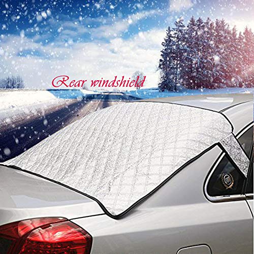 Preisvergleich Produktbild Geila verdickte Auto Windschutzscheibe Schneedecke, Schneedecke Sonnenschutzabdeckung Sonne Aluminium Schildschutzfolie für die ganze Saison (Heckscheibe)