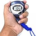 Royals Stopwatch Sport Timer Lap Split Digital Professional with Clock Alarm, Large Display Shockproof for Coaches Swimming Running Sports Training