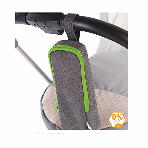 Diago Insulated universal Bottle Bag - Grey with Green trim