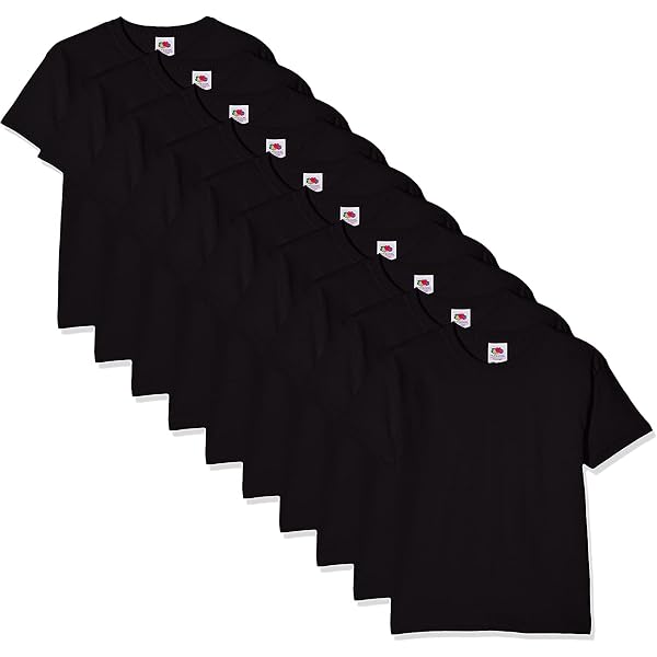 Lot De 8 T-Shirts Enfant 100% Coton | Manches Courtes, Col Rond | Unisex Mixte | Couleurs Assorties