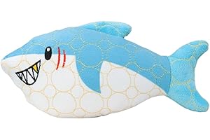 Bite Force Juguete de Peluche Resistente para Perros Deep Sea - Fabricado con Kevlar, múltiples Capas con Costuras reforzadas y un chirriador. Ideal para Grandes masticadores (Tiburón)