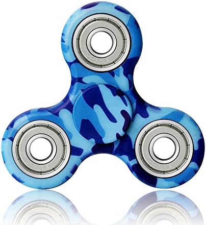 flyspin Fidget Tri-Spinner Toy Spins ADHD, Anxiety, Autism, and Boredom Focus Toy Ultra Durable High Speed Last for 2 mins (Blue)