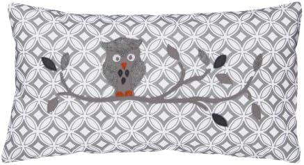Taftan Owl Decoration Cushion 55 x 30cm (Grey)