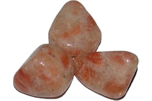 JANNI-SHOP-TROMMELSTEINE Trommelsteine Handschmeichler Wassersteine je 3 Stück in vielen verschiedenen Steinarten (Sonnenstein)