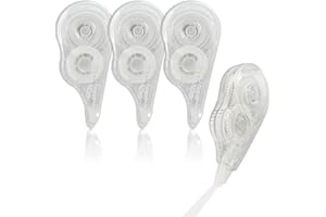 THATYRO 4 Packs Correction Tape, White Out Correction Tape, Transparent Correction Tape, Eraser Tape Dispenser, 0.2 Inch Width Easy to Use Applicator for Instant Correction Wrong Writing (4 PCS)