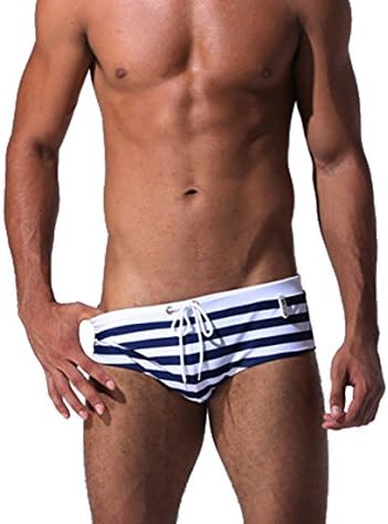 Fowater Mens Swimming Briefs Swim Trunks Beach Shorts Quickdry Swimwear Swimsuit