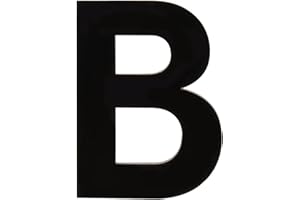 HASWARE Número de casa de 7,5 cm, letras autoadhesivas, números de puerta de apartamento, placa de dirección de calle, decoración elegante, acrílico (B, negro)