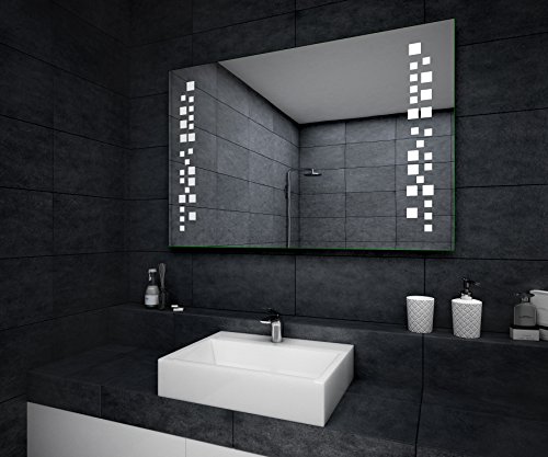 Design Badspiegel mit LED Beleuchtung Wandspiegel Badezimmerspiegel nach Maß