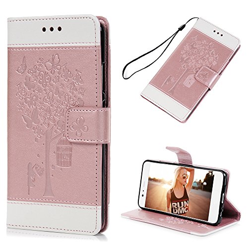 Lanveni Huawei P10 H  lle  Handyh  lle Huawei P10 Flip Case Cover PU Lederh  lle Schutzh  lle Magnetverschluss Ledertasche mit Stander Function Brieft