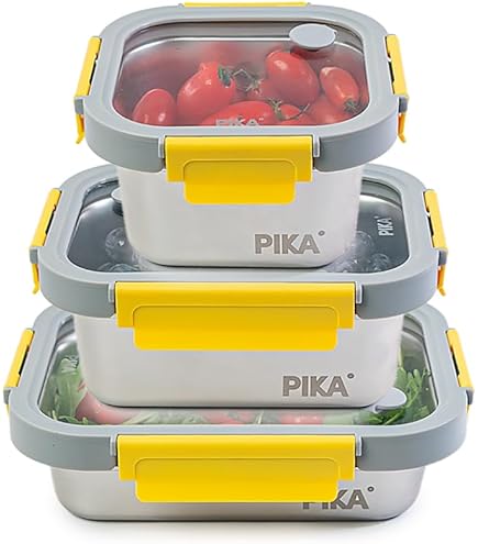 Nerthus FIH 1514 Récipient Hermétique Rectangulaire En Acier Inoxydable, Sans BPA, Passe Au Micro-ondes Et Au Congélateur, Idéal Pour Stocker Et Transporter Des Aliments