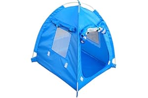 OXFUZZ Breathable Washable Pet Puppy Kennel Dog Cat Folding Indoor Outdoor House Bed Tent(Blue,M)