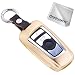 Produktbild First2savvv Gold Aluminium Auto-Auto-Fern Schlüsselkasten-Halter-FOB-Abdeckung für BMW 3 4 5 6 7 Series BMW X3 X4 X5 X6 BMW M3 M4 M5 M6 GT3 GT5 + Reinigungstuch -CAR-YS-BMW-13G11