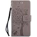 Produktbild Nancen Wallet Case Tasche Hülle für Google Pixel (5.0 Zoll) Flip Schutzhülle Zubehör Lederhülle mit Silikon Back Cover PU Leder Handytasche im Bookstyle Stand Funktion , Schmetterling Schnalle Magnet , Baum und Katze Muster Flip Funktion Kartenfächer Etui Schale ,Schütze Dein Telefon
