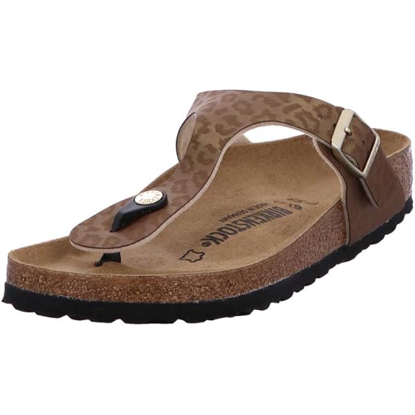 AFS-Schuhe 2107, modieuze teenslippers voor dames, van leer, comfortabele slippers met voetbed, Made in Germany, 36 EU