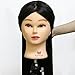 Neverland Beauty 30" Long Smooth 100% Synthetic Black Hair Hairdressing Equipment Styling Head Doll Mannequin Training Head Tools Braiding Cutting Student Practice Model with Clamp UK Stock