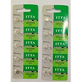 PPI (Pack of 10) Watch Batteries SR626SW 377 1.55V Silv...