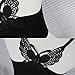 Women's Tank Top Spaghetti Strap Bandeau Sleevless Back Lace Butterfly Design One Size Black