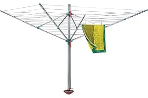 Blome Wäschespinne Idea 60m inkl. Bodenhülse und Schutzhülle, Wäsche Spinne draußen, Made in Germany