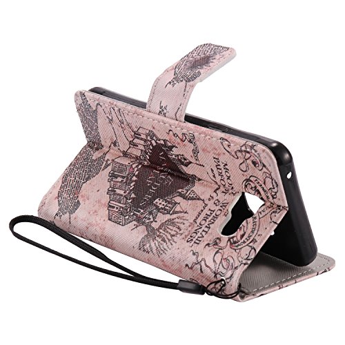 Feeltech Samsung Galaxy A310/A3 2016 Hülle PU-Leder und Brieftasche Bunte Muster Fall mit Magnetverschluss, Hybrid-Kickstand mit Stand-Funktion, schlagen Sie schützende weiche TPU Stoßstangenabdeckung und Kreditkartenhalter für Samsung Galaxy A310/A3 2016 Handgelenk Bügel-Buch-Art-Geldbeutel-Tasche mit 2 In 1 Berühren Sie Stift – Schloss - 4