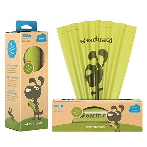 Earth Rated Dispensador Bolsas sin Perfume-300 Unidades, Unscented, 300 Bags