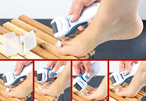 Sichler Beauty Elektrischer 2in1-Hornhaut-Entferner mit Maniküre-Pediküre-Aufsätzen - 5
