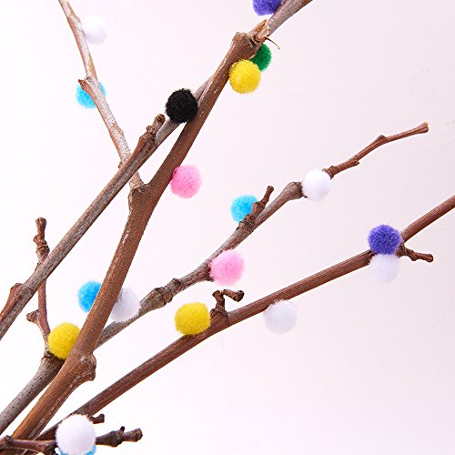 PandaHall Elite ca 250 stk 30 mm Bunte Mini Pompons Kinder zum Basteln toll Figuren und Dekoration - 4