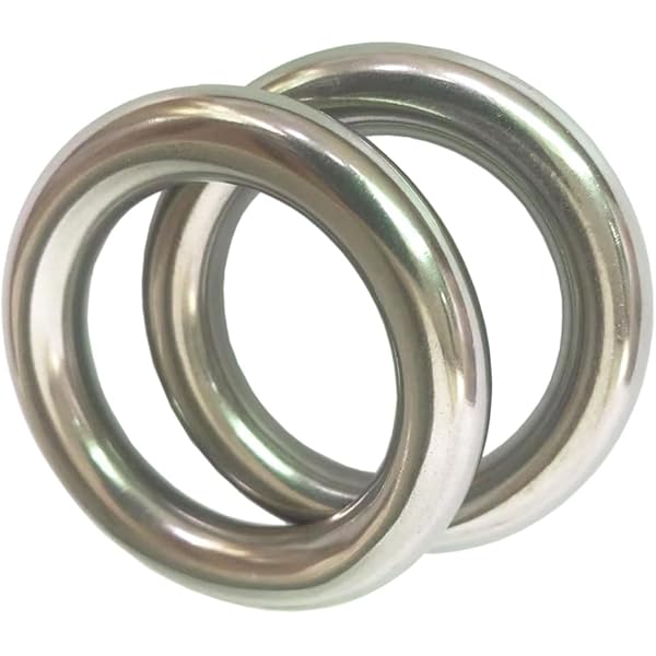 Uxcell 316 Stainless Steel Round Ring Welded O-Rings 40mm(1.57") ID 5mm