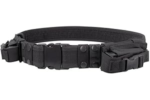 ACEXIER Sistema de Equipo de Caza Cinturón Táctico Soporte de Cintura Seguridad Cinturón Militar de Combate Utilitario con Bolsillos para Cargadores