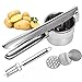 Produktbild iBayx Kartoffelpresse - Edelstahl-Kartoffelpresse für Obst- und Gemüsepresse, mit 3 austauschbaren Scheiben für grobes und feines Ricing und 1 Multifunktionsschäler