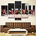 Produktbild Painting Art Rahmen Wall Art Poster Home Dekoration Moderner 5 Panel Letzte Abendmahl Wohnzimmer Leinwand HD Drucken Malerei modulare Bilder, 30 x 50 30 x 70 30 x 80 cm, Ohne Rahmen