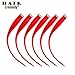Creamily 6 Pieces of Red 20" Inches Multi-colors Party Highlights Clip in Synthetic Hair Extensions