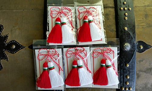 Crafts and Roses Lot 5 martenici Bulgarian folklore decoration martenitsa Handmade martenichka