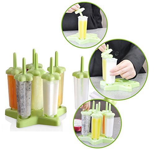 Joyoldelf 6-er Set Eis am Stiel aus Silikon,Eis Forme für Kinder und Erwachsene,ohne BPA - 2