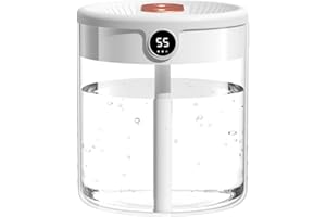 BYONGCHO Air Humidifier Humidifiers for Bedroom, 2L Cool Mist Humidifiers Baby Protable Humidifier for Bedroom, Indoor Home, Plants, Auto Shut-Off, Baby with Nightlight